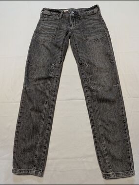 Anthropology Pilcro Jeans Women's 23T The Wanderer Mid Rise Relaxed Black Wash